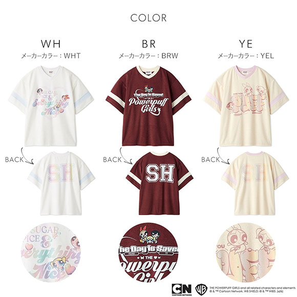 スナイデルホーム パワーパフ ガールズ パイルオーバーシャツ パジャマ ルームウェア The Powerpuff Girls SNIDEL HOME