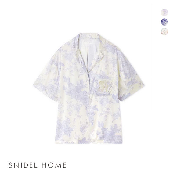 スナイデルホーム ブライトカットソー 開襟シャツ パジャマ トップス ルームウェア SNIDEL HOME