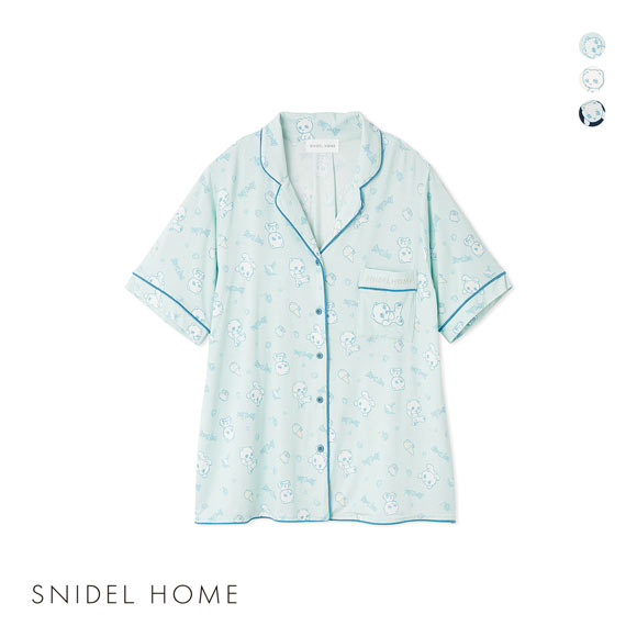 スナイデルホーム icy baby 接触冷感 総柄開襟シャツ パジャマ ルームウェア SNIDEL HOME
