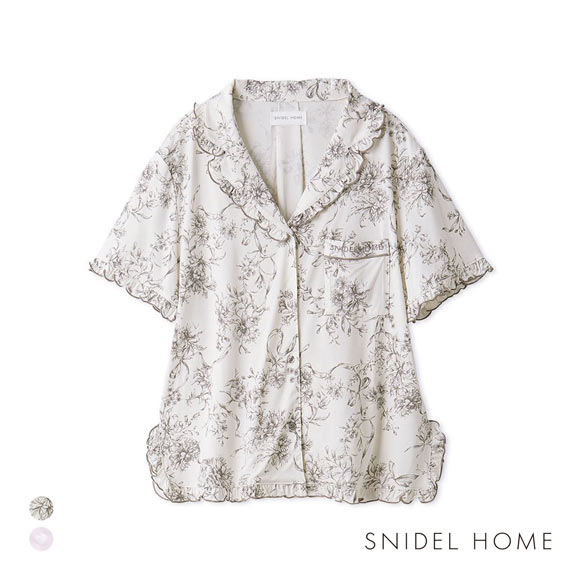 スナイデルホーム 接触冷感 カットレーヨン開襟シャツ SNIDEL HOME
