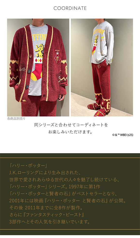 スナイデルホーム Mens Harry Potter モチーフロングTシャツ パジャマ