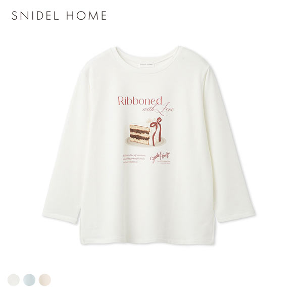 スナイデルホーム ケーキモチーフロングTシャツ パジャマ ルームウェア SNIDEL HOME Valentine バレンタイン