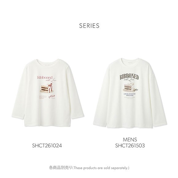 スナイデルホーム メンズ ケーキモチーフロングTシャツ パジャマ ルームウェア SNIDEL HOME Valentine バレンタイン