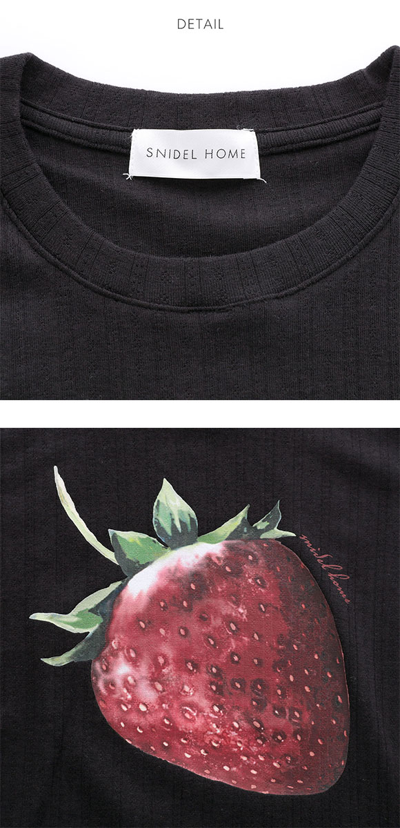 スナイデルホーム ストロベリーアイレットミニTシャツ パジャマ ルーム