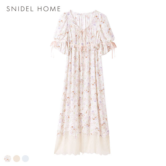 スナイデルホーム シフォンレースガウン パジャマ ルームウェア SNIDEL HOME