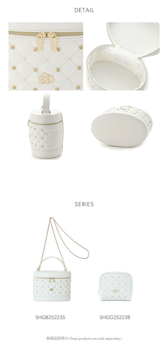 snidel  ビジュー バニティ バッグ ホワイトスナイデル SNIDEL HOME ショルダーバッグ バッグ ビジューキルティング