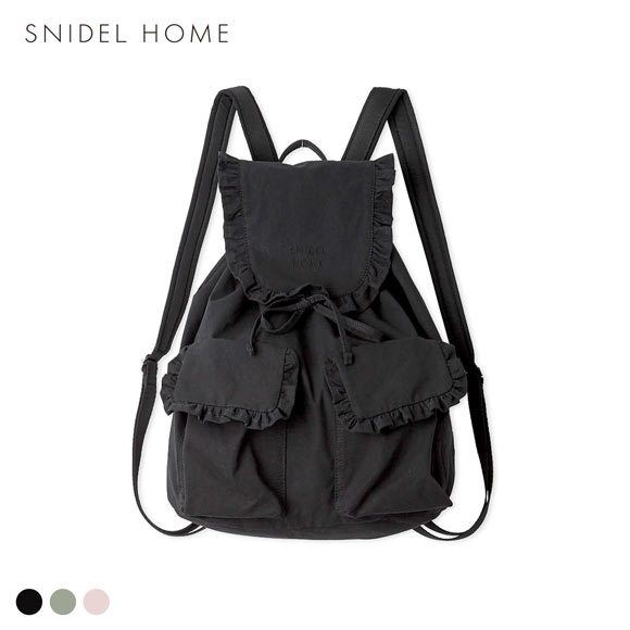 スナイデルホーム コットンライクフリルバックパック SNIDEL HOME