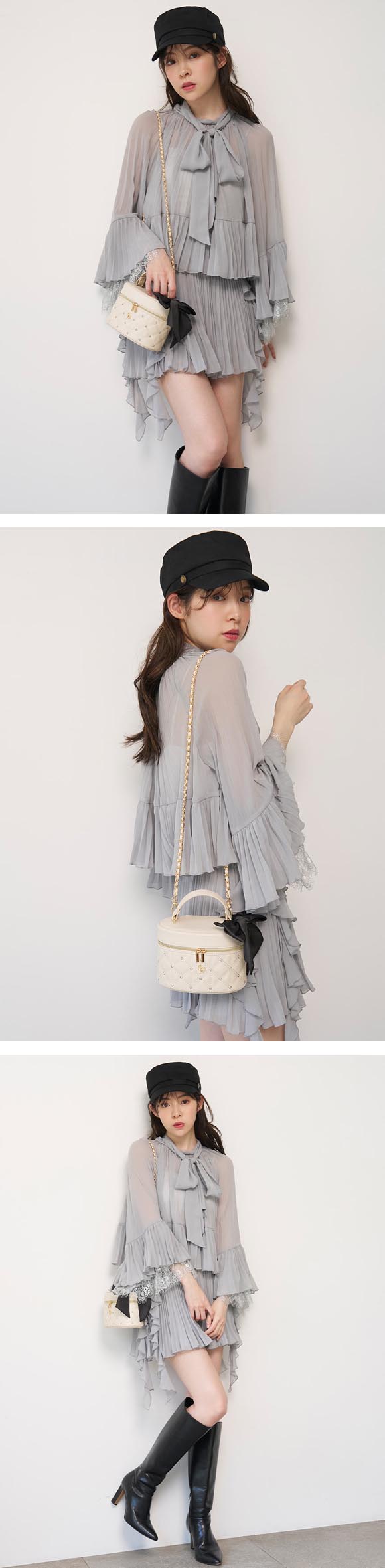 スナイデルホーム リボンキルティングバニティバッグ SNIDEL HOME