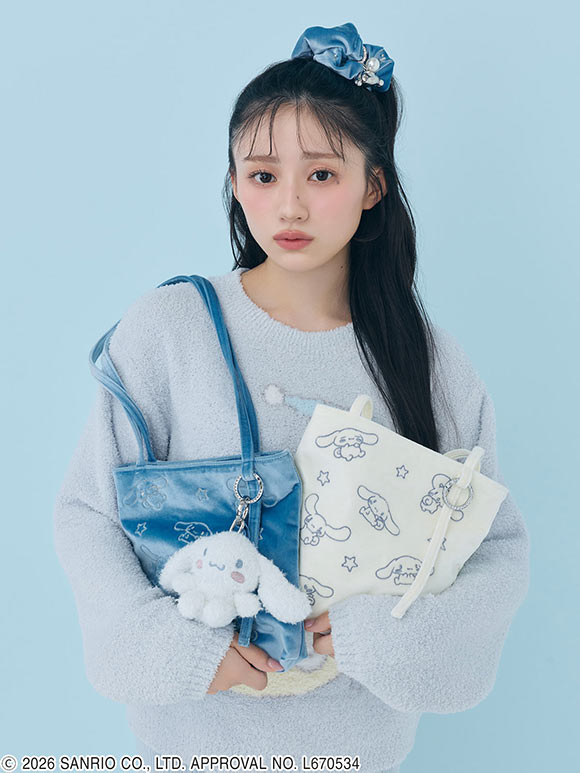 スナイデルホーム Cinnamoroll ベロアバッグ シナモロール サンリオ SANRIO SNIDEL HOME