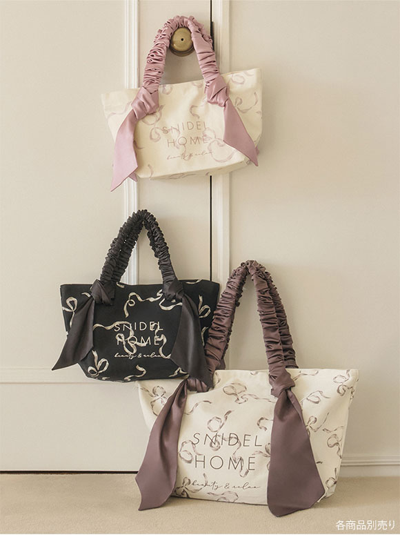 スナイデルホーム オーガニックキャンバストート BIG リボン RIBBON SNIDEL HOME