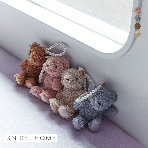 スナイデルホーム ファーベア＆パールストラップ付きチャーム SNIDEL