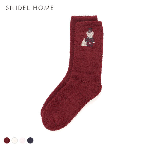スナイデルホーム Steam Whip ホリデーベア刺繍ソックス パジャマ ルームウェア SNIDEL HOME HOLIDAY