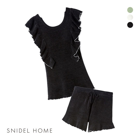 スナイデルホーム フリルニットセットアップ パジャマ ルームウェア SNIDEL HOME