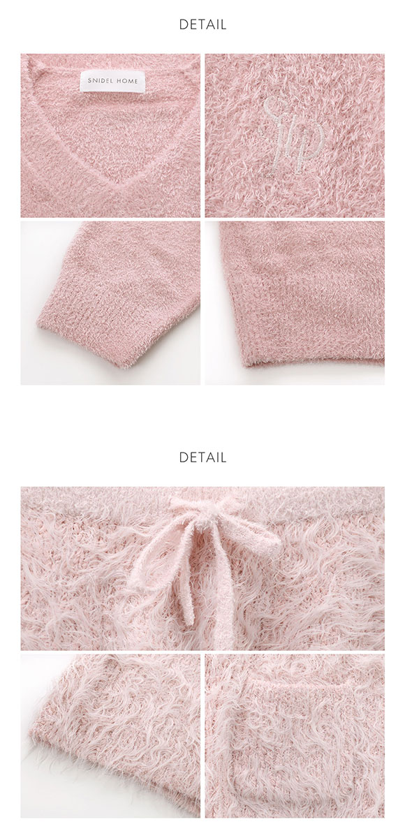 スナイデルホーム Vネックニット×ショートパンツセットアップ 上下セット パジャマ ルームウェア SNIDEL HOME