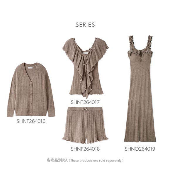 スナイデルホーム SorbetTouch Cool 接触冷感 フリルニットワンピース カップイン パッド付き パジャマ ルームウェア SNIDEL HOME