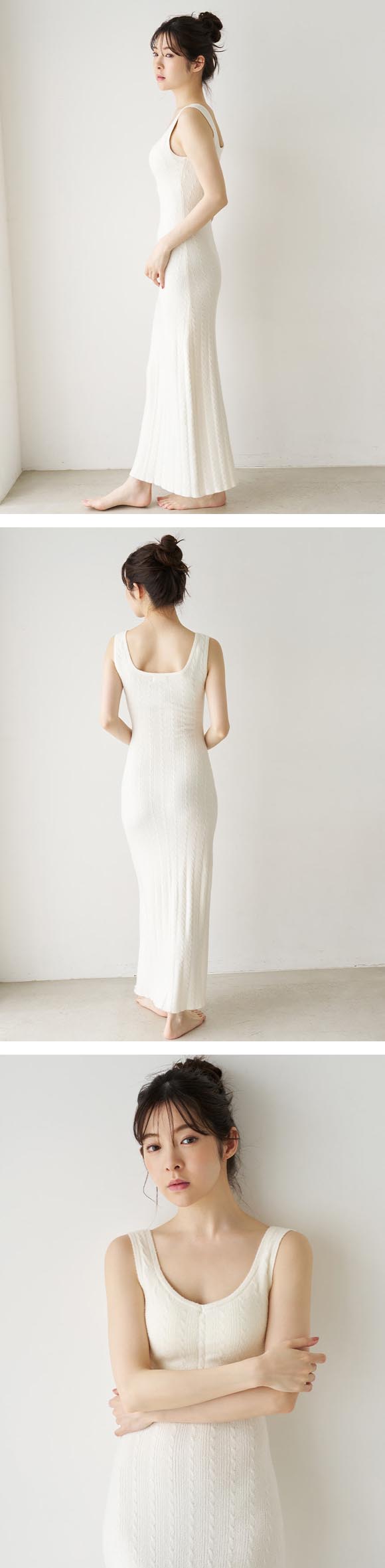 スナイデルホーム Creamy ケーブルニットワンピース パジャマ ルームウェア SNIDEL HOME