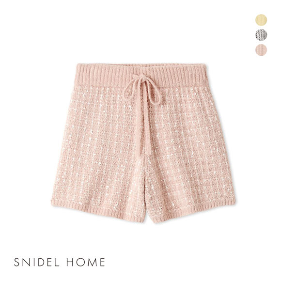 SNIDEL  ツイードプルオーバー、ショートパンツ セット スナイデルホーム ツイードショートパンツ パジャマ ルームウェア