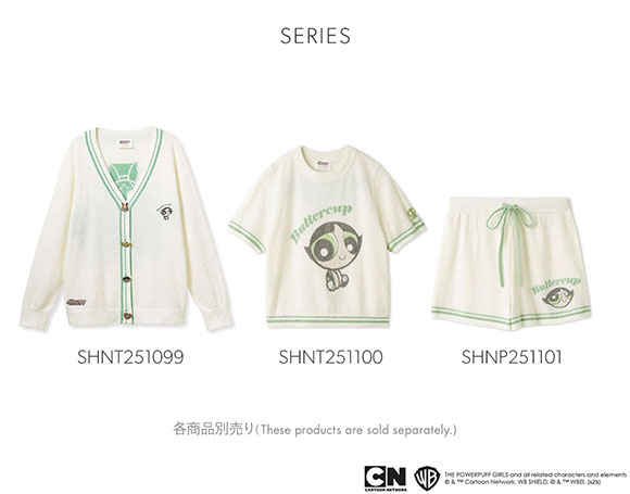 スナイデルホーム パワーパフ ガールズ ニットカーディガン