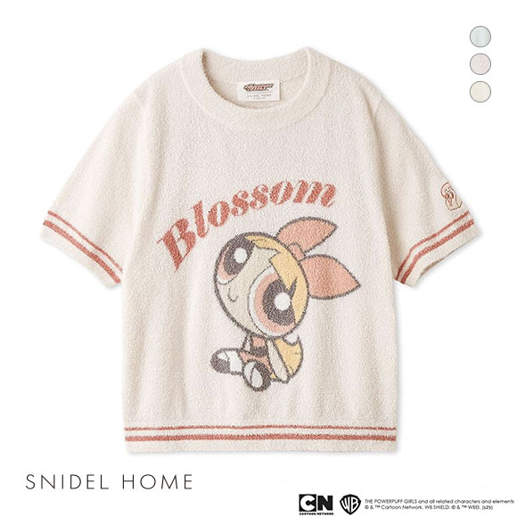 スナイデルホーム パワーパフ ガールズ ニットプルオーバー 半袖 パジャマ ルームウェア The Powerpuff Girls SNIDEL HOME