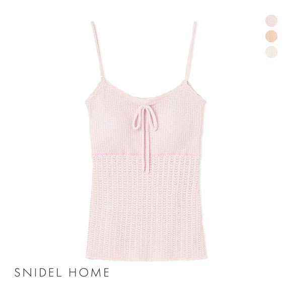 スナイデルホーム クロシェキャミソール パジャマ ルームウェア カップ