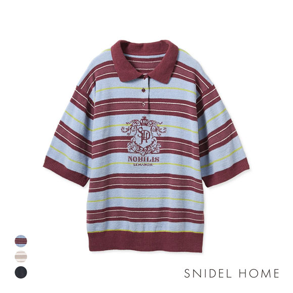 スナイデルホーム エンブレムニットポロシャツ SNIDEL HOME