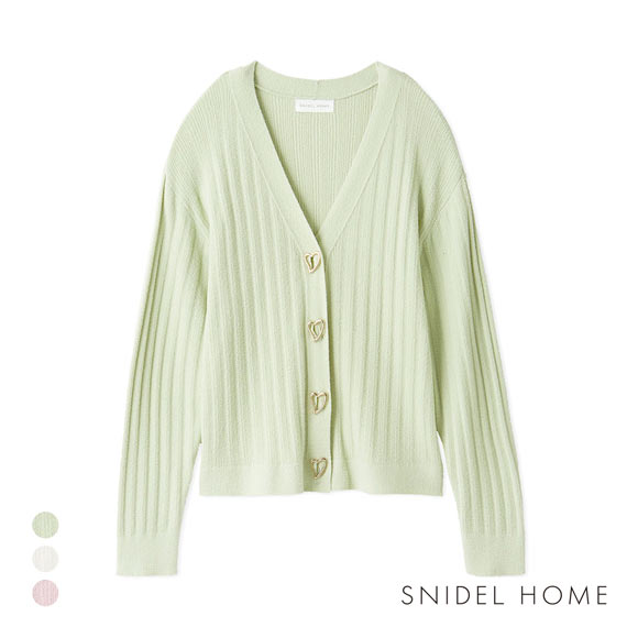 スナイデルホーム Creamy ハートボタンカーディガン SNIDEL HOME