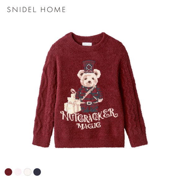 スナイデルホーム Steam Whip ホリデーベアジャガードプルオーバー