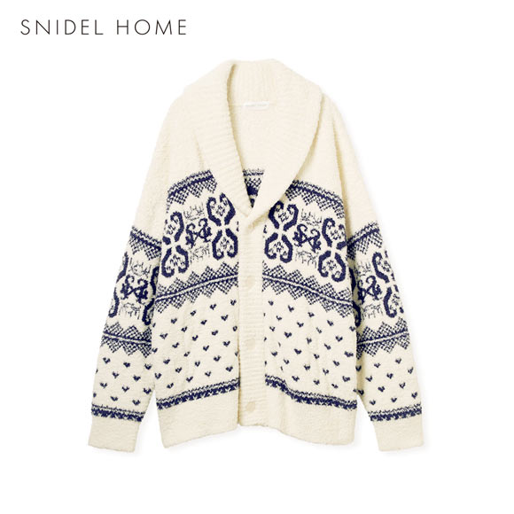 スナイデルホーム UNISEX ノルディックショールカーディガン パジャマ ルームウェア SNIDEL HOME