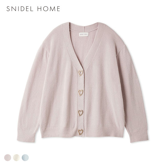 スナイデルホーム CreamyTouch ハートボタンカーディガン パジャマ