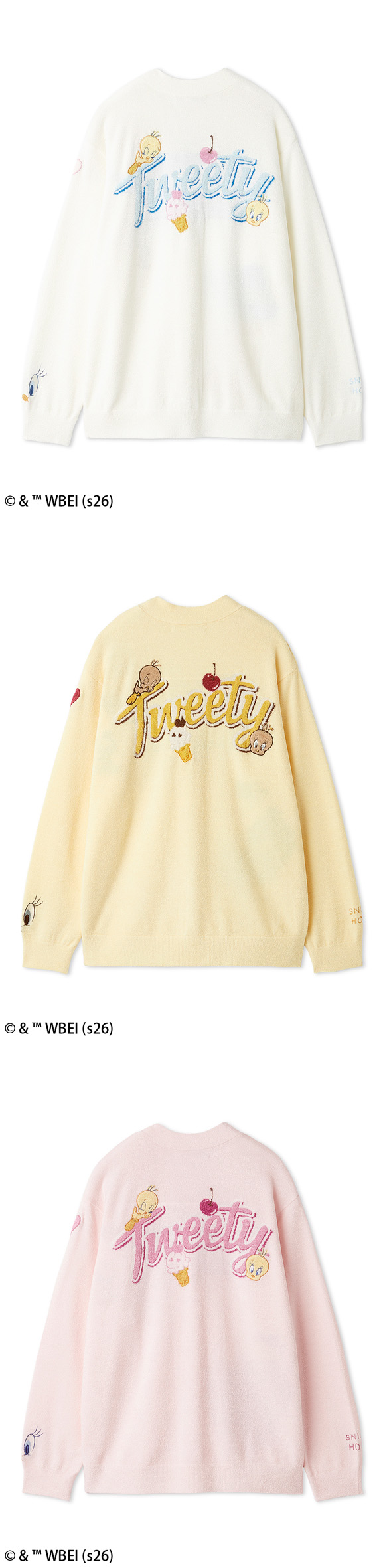 スナイデルホーム Tweety モチーフニットカーディガン ルームウェア