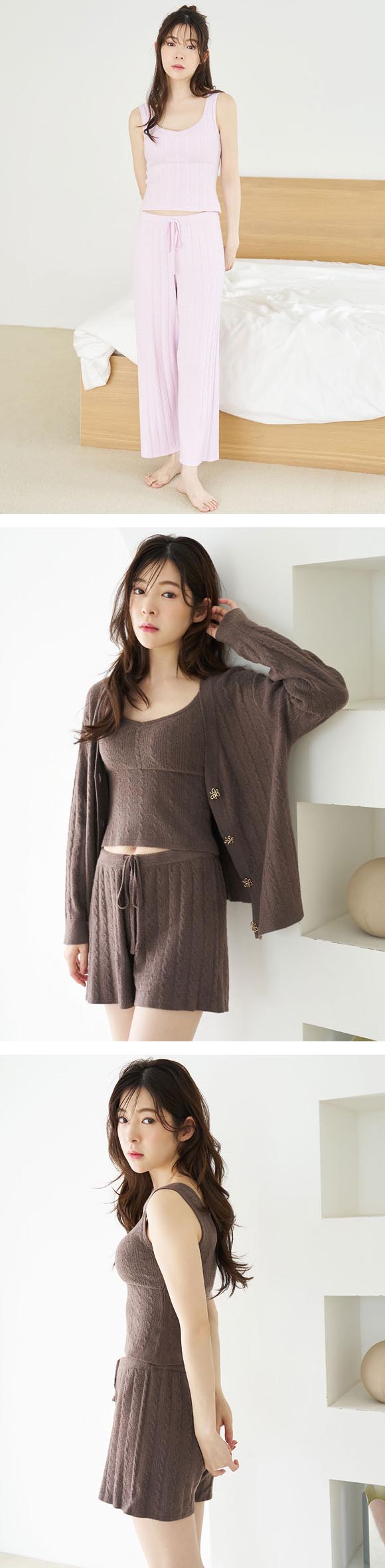 スナイデルホーム Creamy ケーブルニットタンク パジャマ ルームウェア SNIDEL HOME