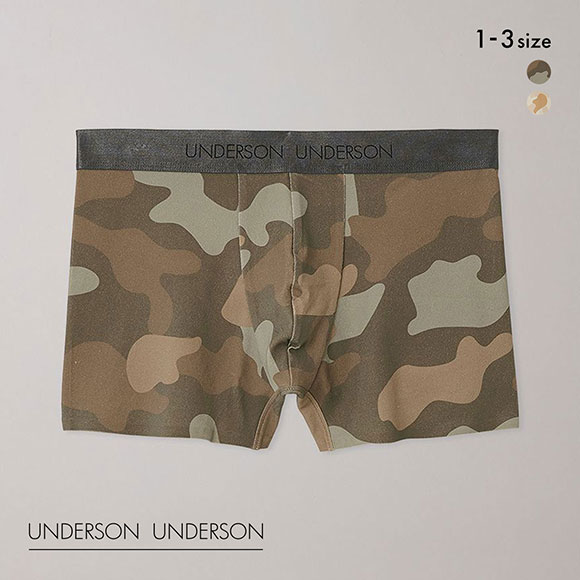 アンダーソンアンダーソン カモフラショートボクサー メンズ 前とじ UNDERSON UNDERSON
