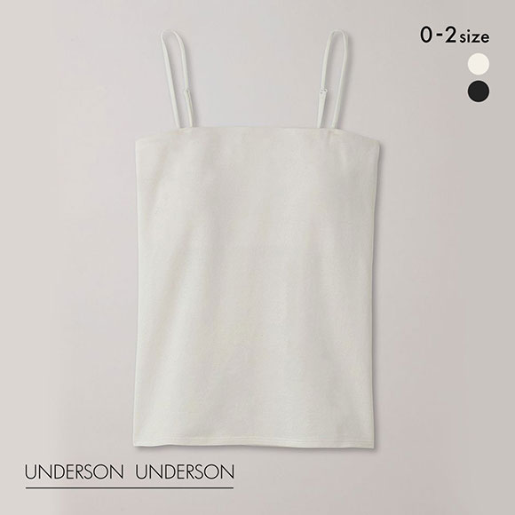 アンダーソンアンダーソン UNDERSON UNDERSON 2WAYベアトップキャミ カップ付き キャミソール ベアトップ ブラトップ 単品