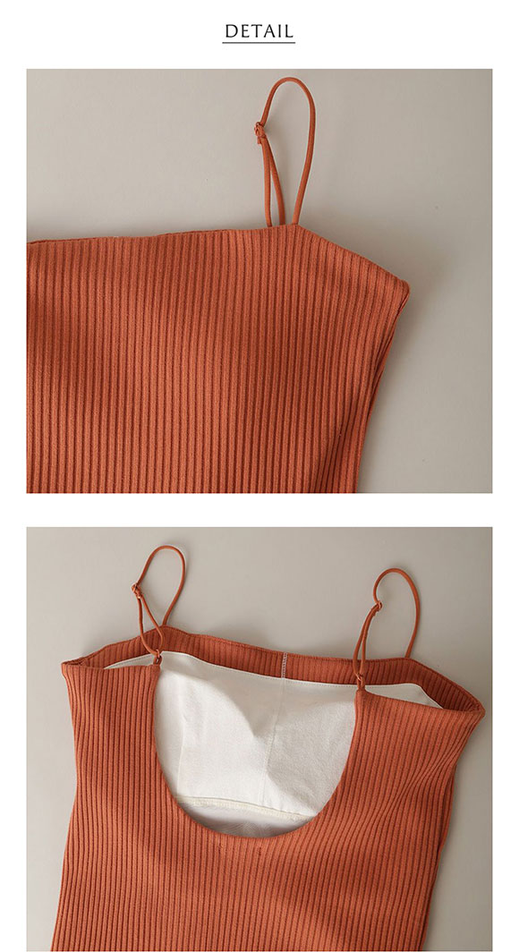 アンダーソンアンダーソン バックオープンリブキャミソール カップ付き キャミソール ブラトップ UNDERSON UNDERSON