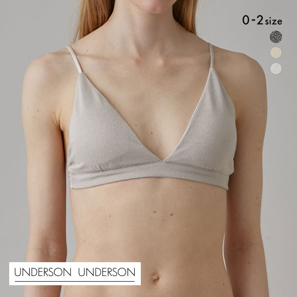 アンダーソンアンダーソン ラメトライアングルブラ ランジェリー ブラジャー ノンワイヤー ブラレット UNDERSON UNDERSON