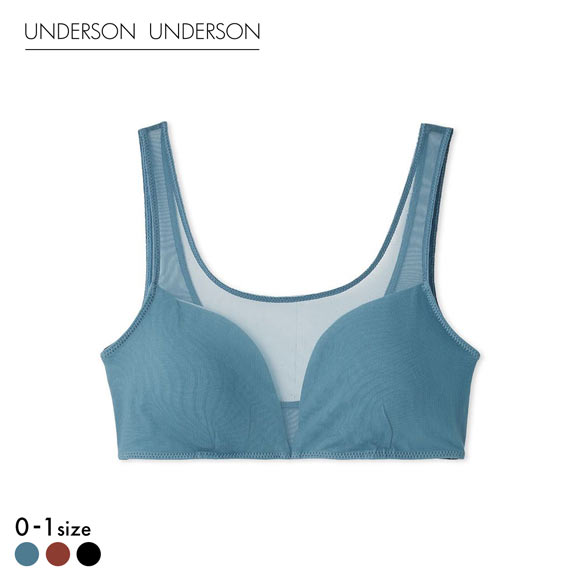 アンダーソンアンダーソン シアーハーフトップブラ ランジェリー ブラジャー ノンワイヤー ブラレット UNDERSON UNDERSON