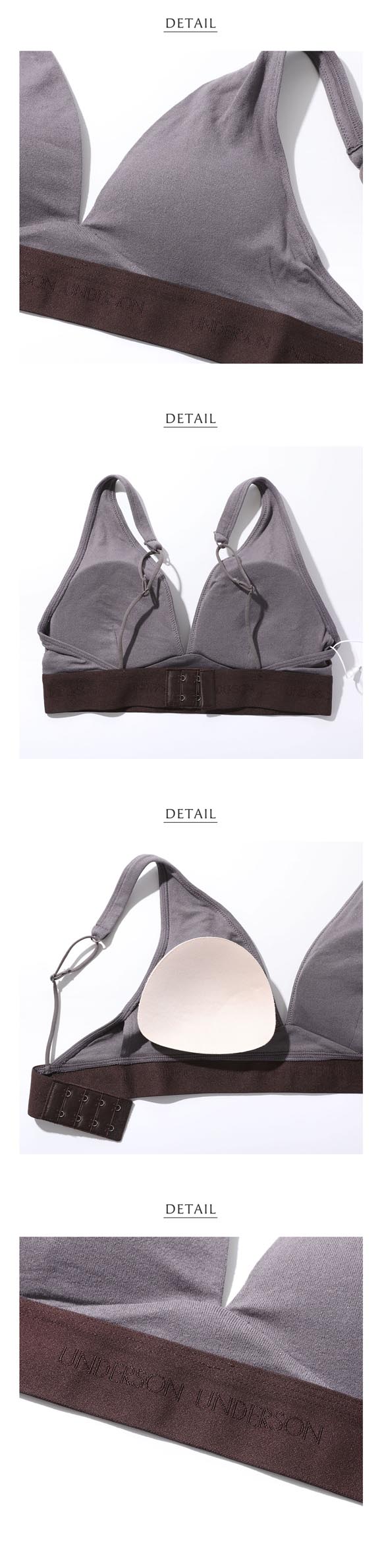 アンダーソンアンダーソン WASHIFABRIC(R) レギュラーホックブラ ランジェリー ブラジャー UNDERSON UNDERSON