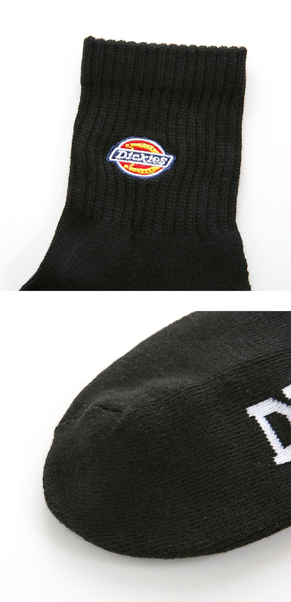 ディッキーズ Dickies クォーター丈 3Pソックス 3足組 メンズ 定番 ハーフパイル