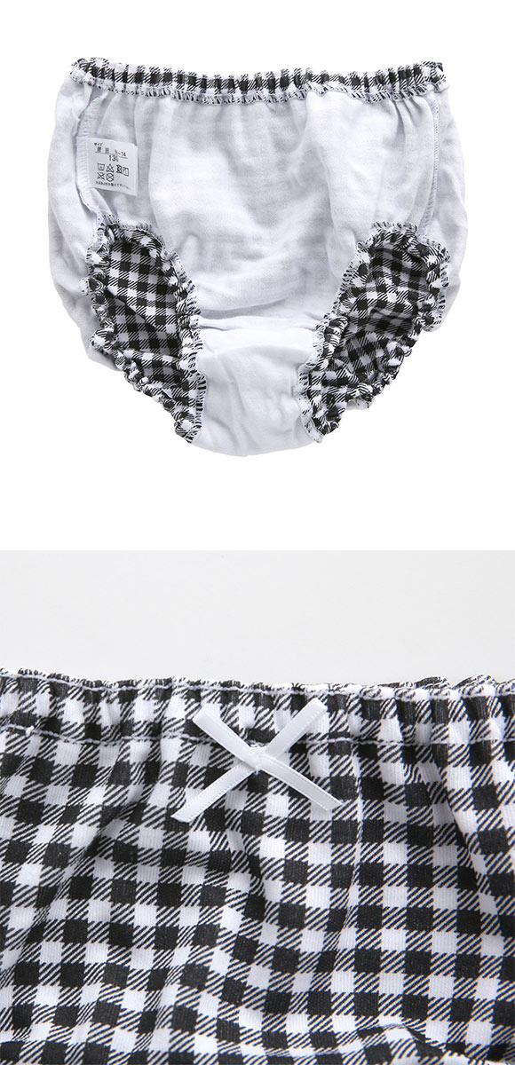 ガロー Garau ショーツ キッズ ジュニア 女の子 6枚セット 綿100％ モノトーン調 130 140 150 160 165