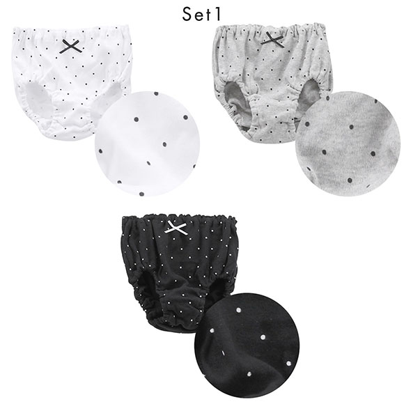 ガロー 女の子 色柄いろいろ 3Pショーツ パンツ 3枚セット 女児 女子 ガールズ 綿100％ 120 130 140 150 160 165 小学生 Garau