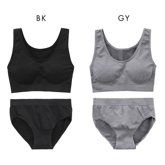 ガロー ハーフトップ＆ショーツ 上下セット セットアップ カップ付き 成型 女子 女児 150 160 165 モノトーン