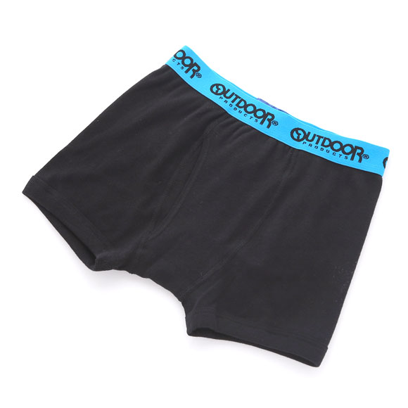 アウトドアプロダクツ OUTDOOR PRODUCTS キッズ ジュニア ボクサーパンツ 3枚セット 男児 男の子 ボーイズ 前開き 無地