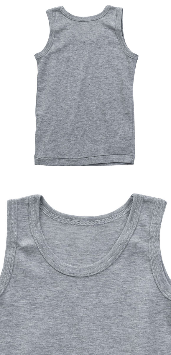 ガローGarau タンクトップ キッズ ジュニア 男の子 インナー 丸首 3枚セット 綿混 100 110 120 130 140 150 160 170