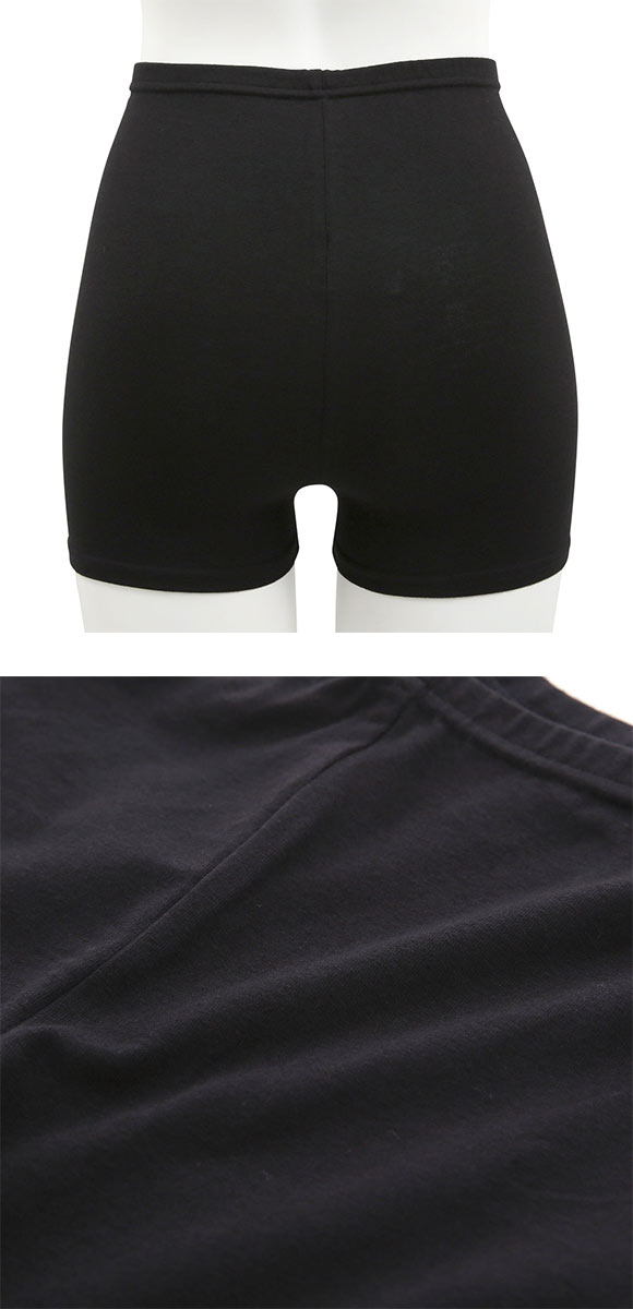 okamoto くろぱん のび～る綿混 マイクロミニ丈 スパッツ オーバーパンツ インナースパッツ こっそり冷え対策 レディース