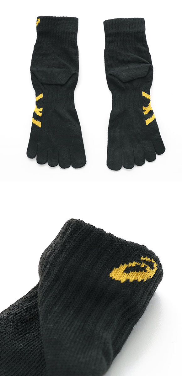 アシックス ASICS TOUGH HARD ソックス 靴下 ショート丈 5本指 3足組 サポート 高耐久 24-26cm 26-28cm メンズ