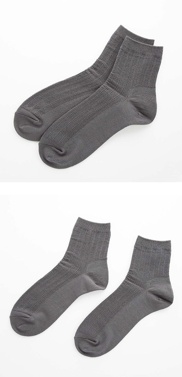 スーパーソックス ストライプ柄 14cm丈 ムレない におわない 靴下 24-26cm 26-28cm SUPER SOX