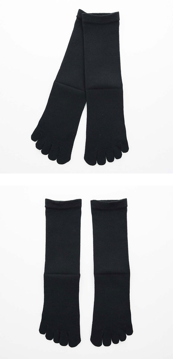 スーパーソックス 5本指 クルー丈 ムレない におわない 靴下 23-25cm 24-26cm 26-28cm SUPER SOX