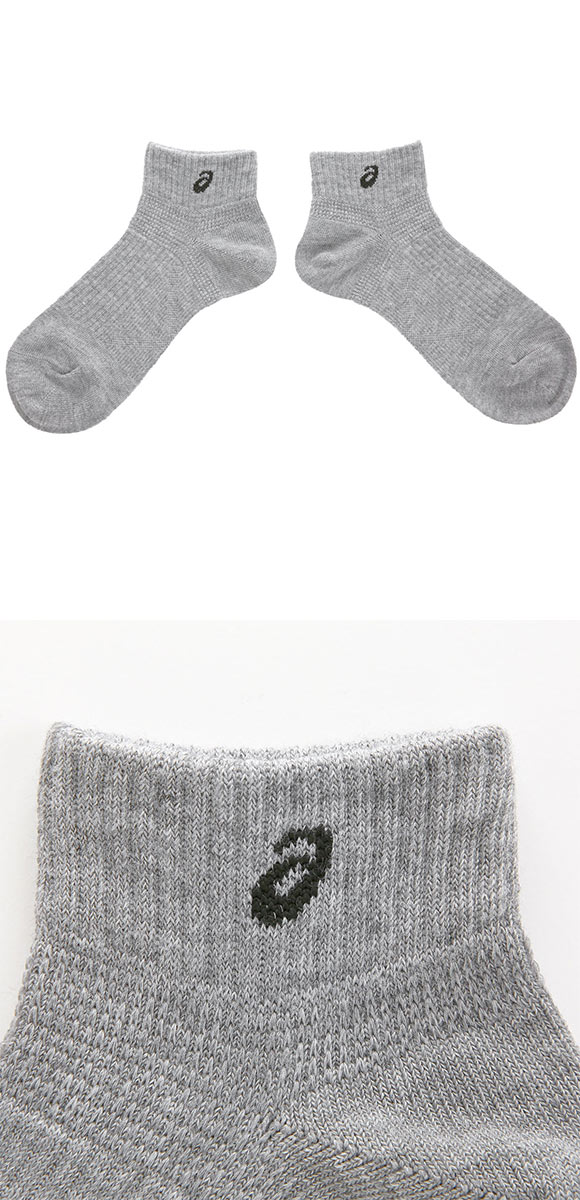 アシックス ASICS キッズ ソックス 靴下 スニーカー丈 3足組 抗菌防臭 ジュニア 白 黒 グレー 紺 スクール 21-23cm 23-25cm