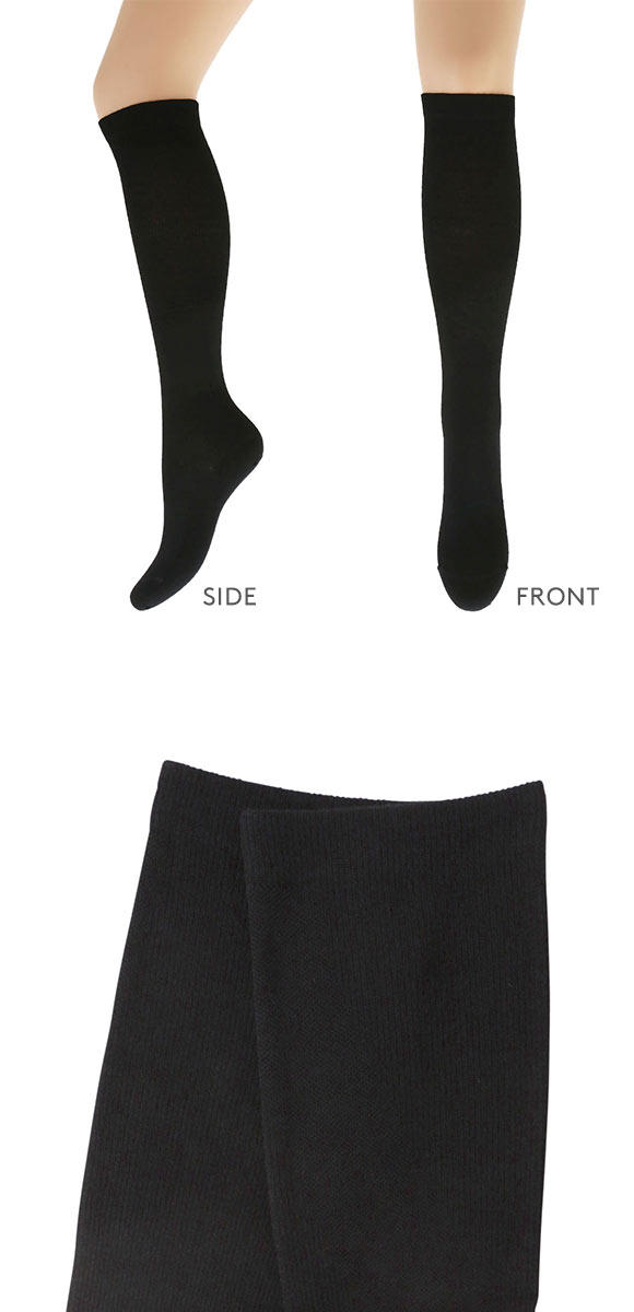 靴下サプリ うずまいて血行を促すソックス デオドラント ハイソックス 靴下 着圧 消臭 21-23cm 23-25cm 日本製 レディース