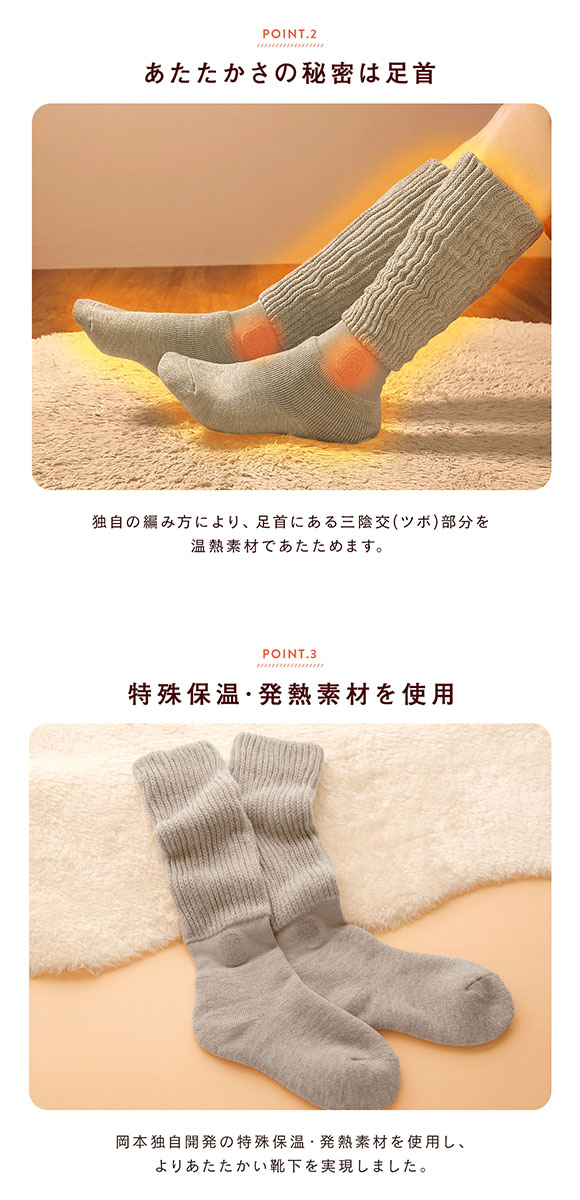 靴下サプリ とにかくあったかい まるでこたつソックス 二足組 靴下